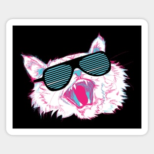 Awesome Totally Rad 80's Sunglass Cat Sticker